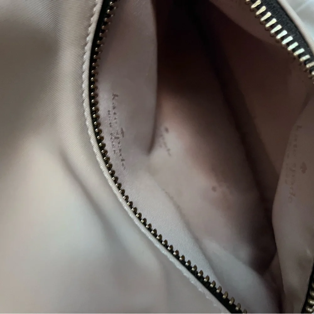 kate spade light beige nylon backpack with black trim - Picture 7 of 7